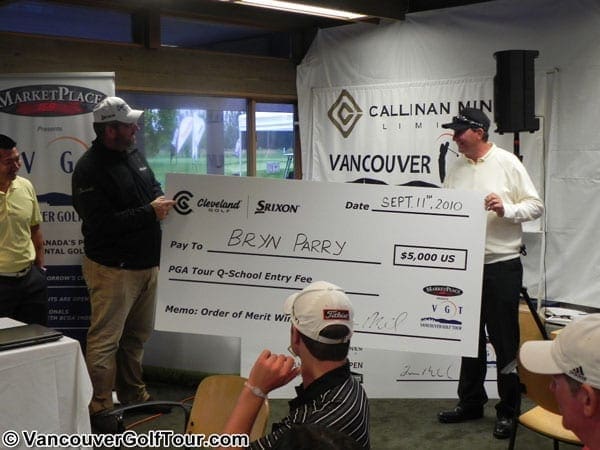 Bryn Parry 2010 Order of Merit Winner