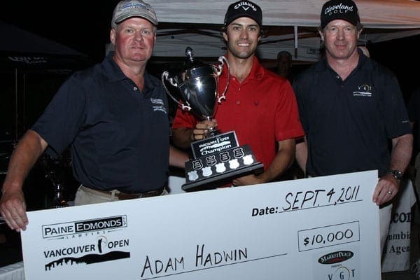 Adam Hadwin Winner | 2011 Vancouver Open Adam Hadwin Winner | 2011 Vancouver Open