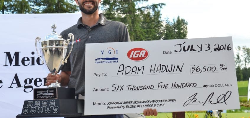 Adam Hadwin Wins His 3rd Vancouver Open Title